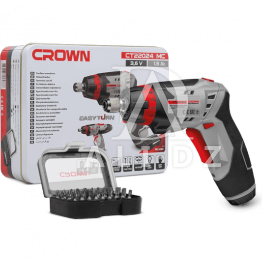 مفك البراغي بالبطارية tournevis a batterie CROWN 3.6V